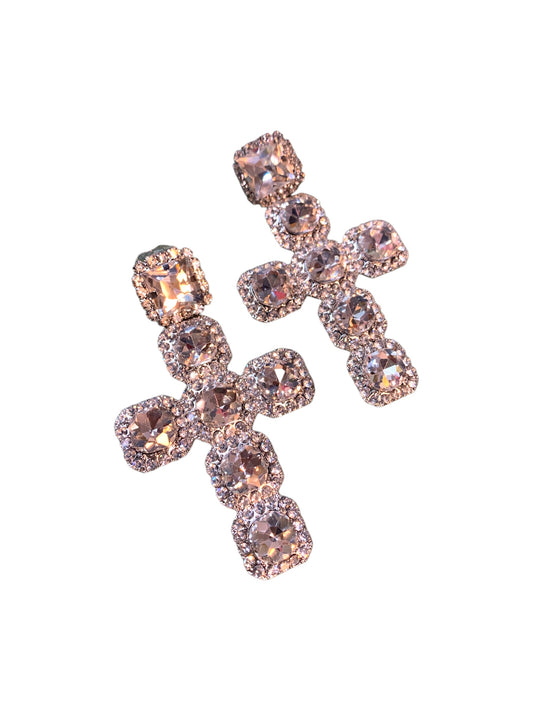 Orecchini Crystal Cross