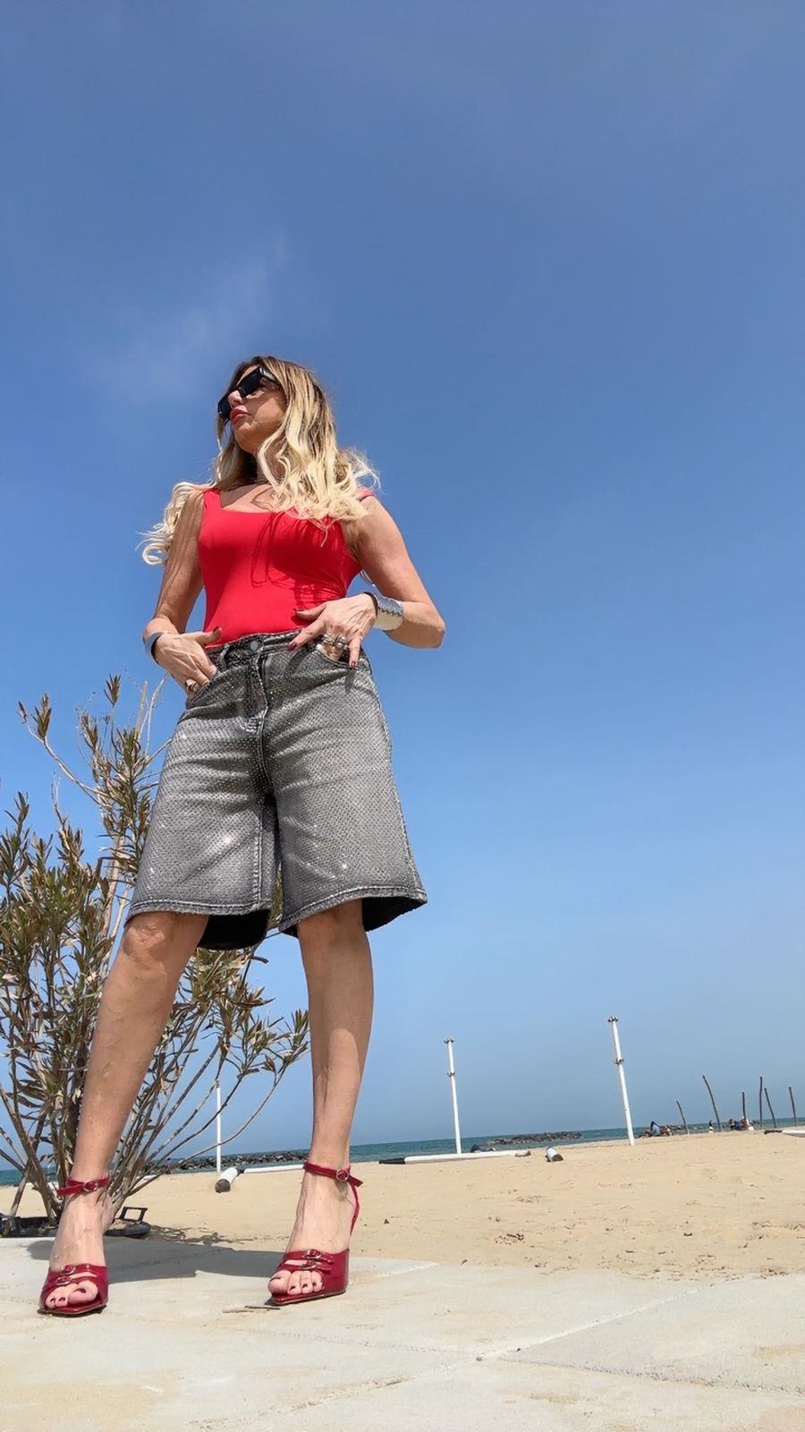 Shorts diamonds grey