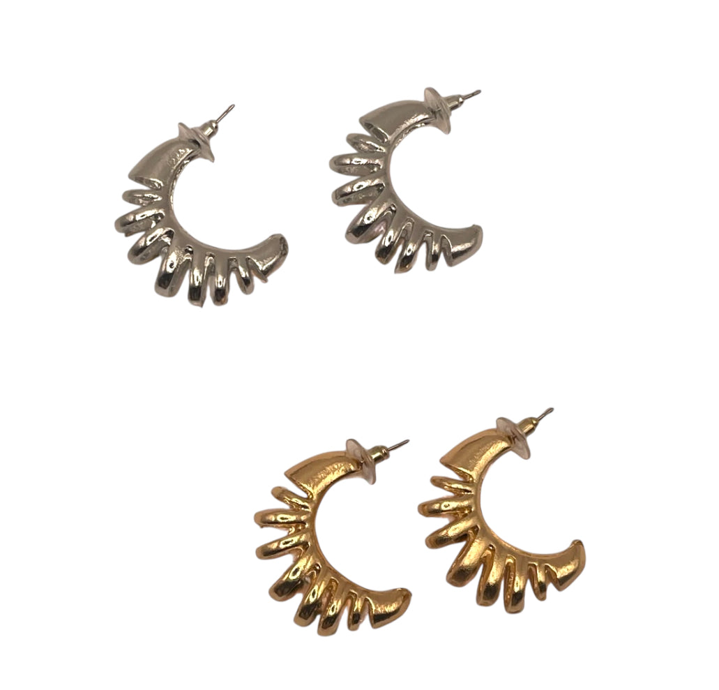 Crescent Zig Zag Earring