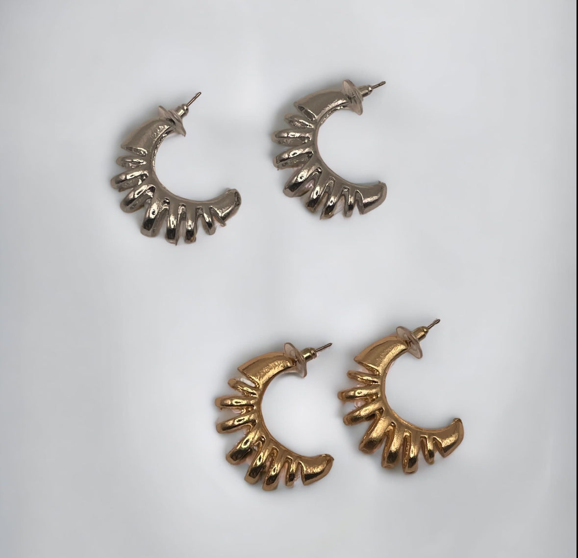 Crescent Zig Zag Earring