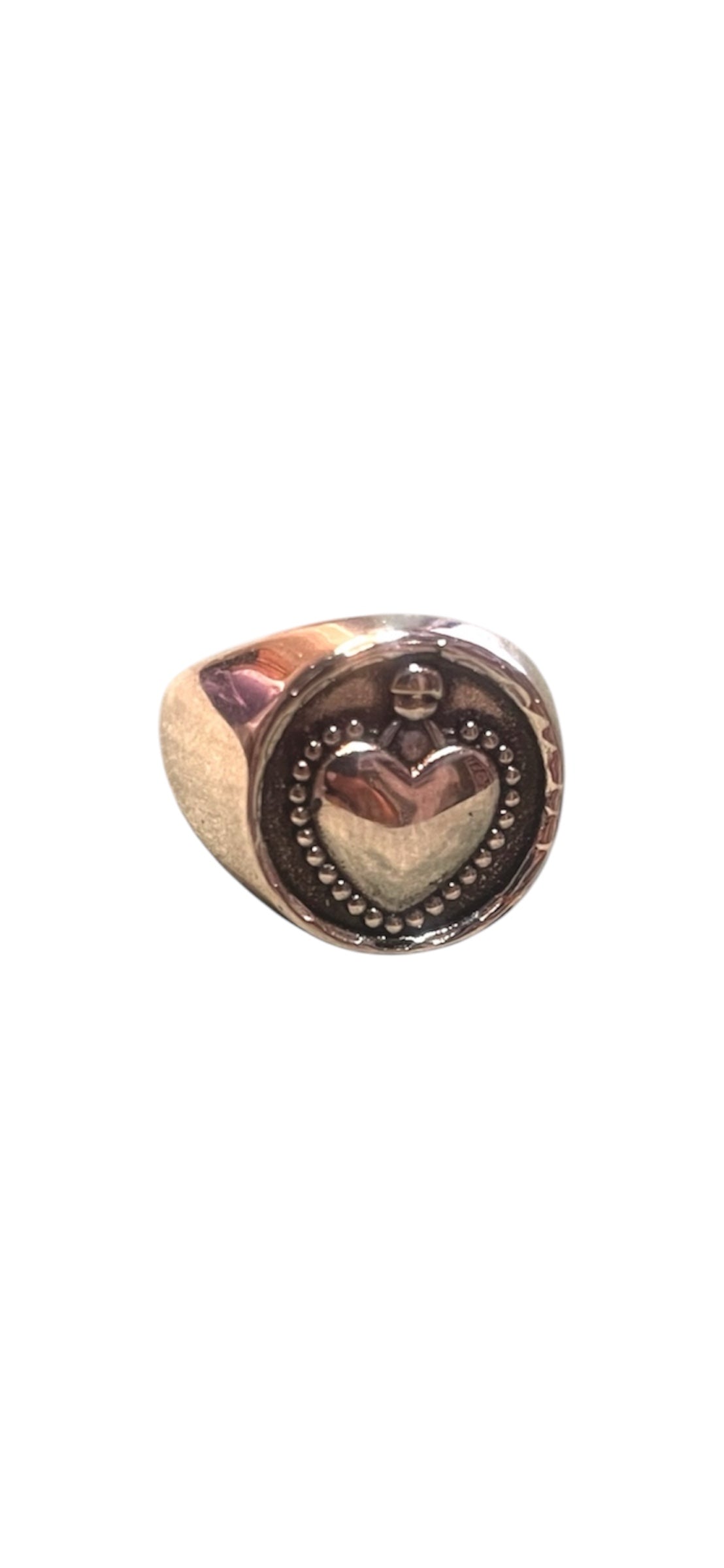 Sacred heart pinky ring