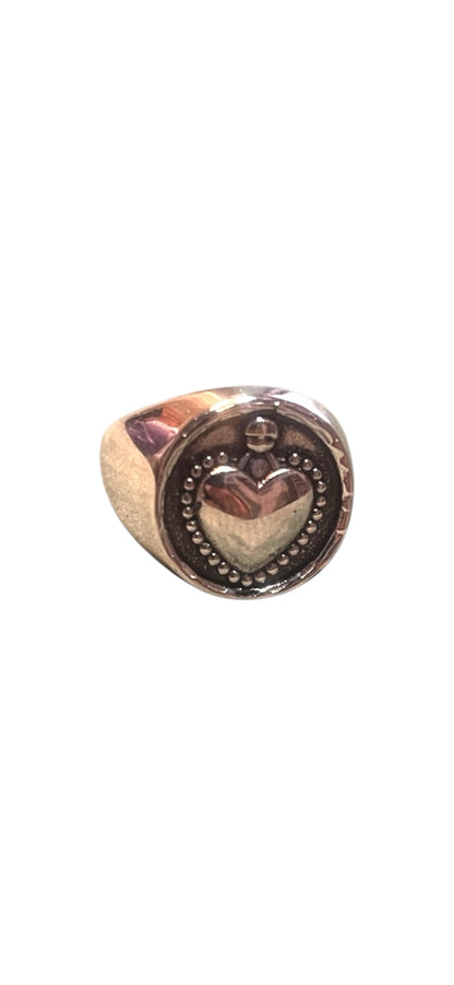 Sacred heart pinky ring